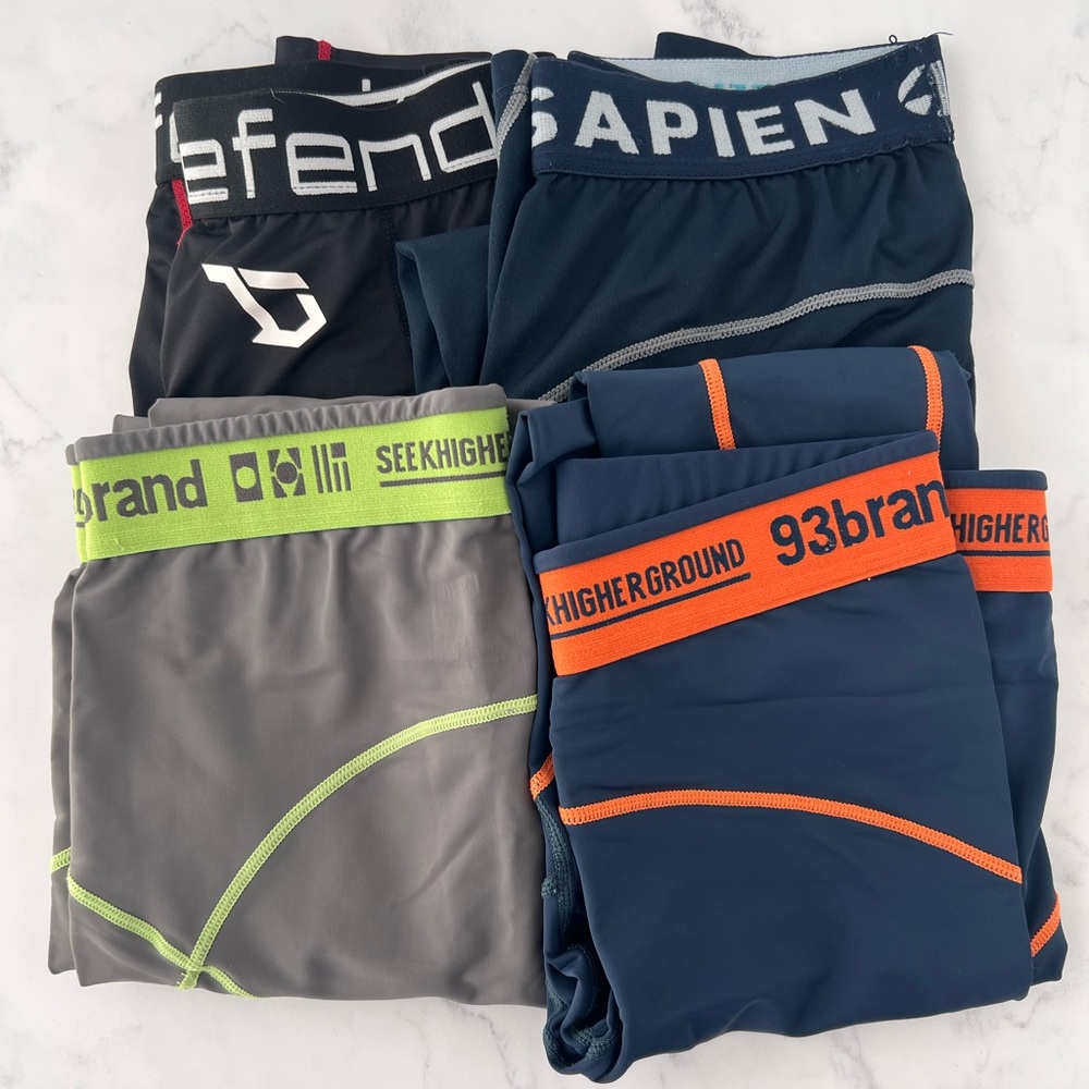 4 Pack of Spats for BJJ. 93 Brand Standard Issue x2, 1 Home Sapien, & 1 Defender